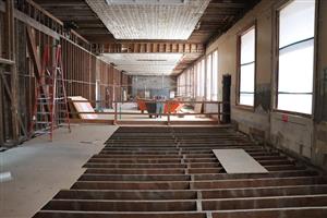 Work inside the Historic Main building
